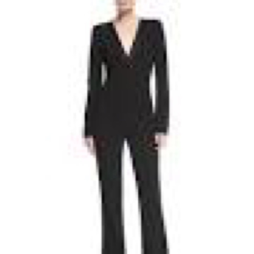 DVF Deep V Bell-Bottomed Jumpsuit – Size 10 (NWT)